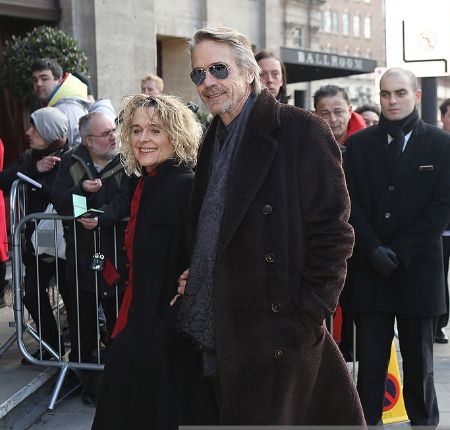 Jeremy and his first wife, Julie Hallam attending an award function